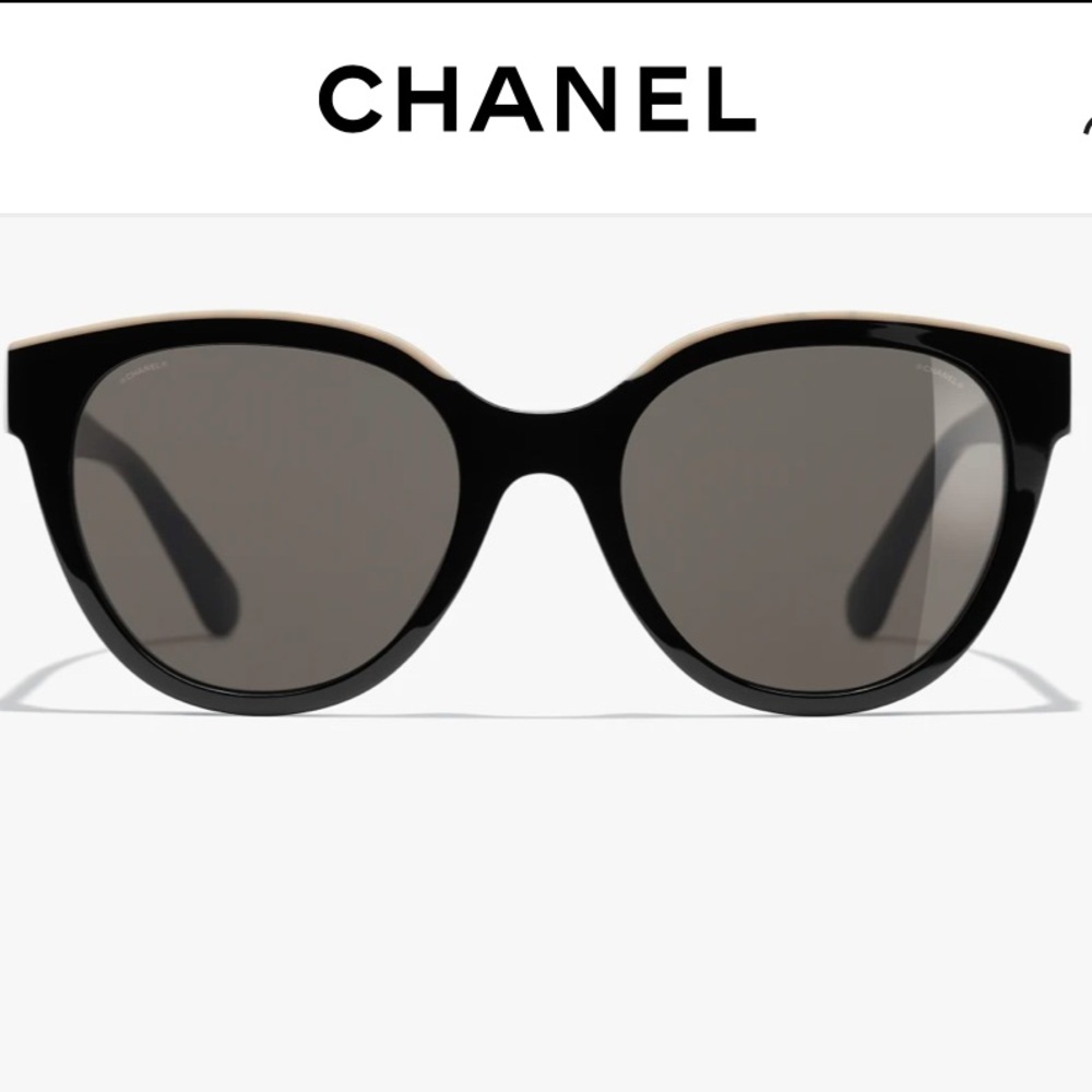 CHANEL Black Cat-Eye Sunglasses